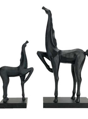 工艺品轻抽象新中式情侣马装饰桌面现代简约创意家居饰品客厅摆件