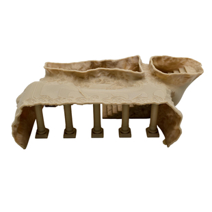 罗马柱鱼缸洞穴造景装饰件仿真地下室宫殿小鱼虾躲避屋鱼缸观赏洞