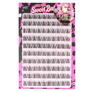 梦鹿免胶5D多层水貂绒毛绒绒三部曲单簇懒人免卸除婴儿弯假睫毛3D