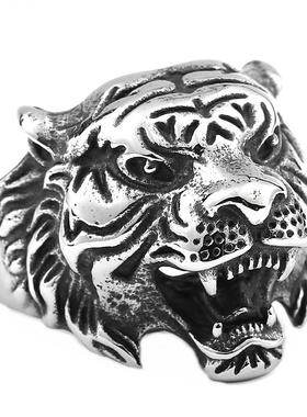 欧美新款时尚精品猛虎男士戒指