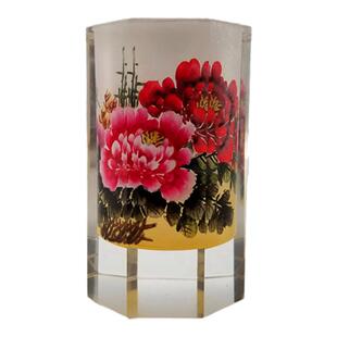 子轩内画大号水晶笔筒多功能 同学老师新年礼物富贵吉祥