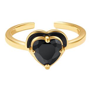 Onchic小心诗戴燕妮同款锆石戒指女爱心小众时尚个性开口食指戒