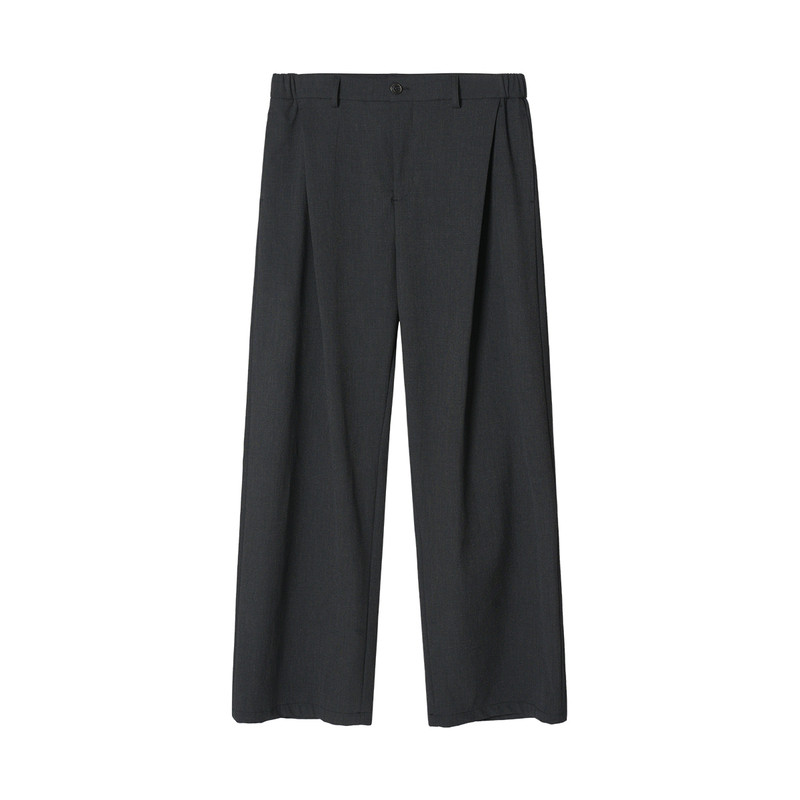 【立体裁剪】Unvesno(UN)中古绅士老钱风暗格纹肌理打褶休闲西裤