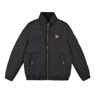 雷迪波尔羽绒服2024秋冬新款立领时尚后背烫金百搭厚款鸭绒外套男