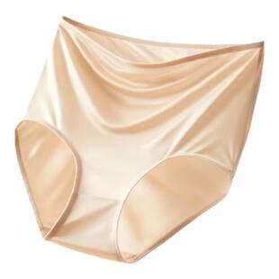 100%桑蚕丝真丝内裤女士高腰收腹无痕抗菌夏季薄款女式三角裤短裤