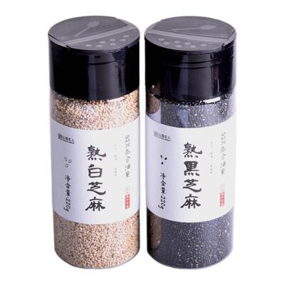 山海农人熟白芝麻黑芝麻即食家用商用烘焙调料火锅蘸料熟芝麻220g