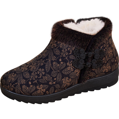 加绒加厚冬季保暖防滑羊毛棉靴