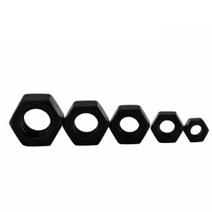 12.9级高强度六角螺母发黑六角螺帽M6M8M36M60 8.8级10级细牙100