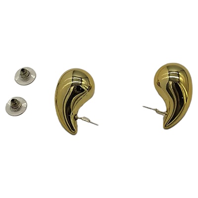 时尚欧美风金色水滴耳钉女2025新款爆款小众设计感耳环高级感耳饰