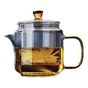玻璃耐热茶壶办公家用防爆过滤泡茶耐高温水壶电陶炉加热茶水分离
