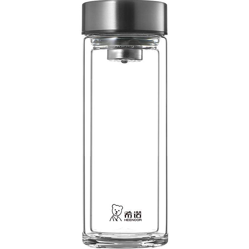 希诺男女士车载便携双层玻璃杯