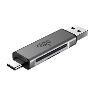 爱国者读卡器USB3.0双头sd卡相机tf多合一Type-C连接手机电脑