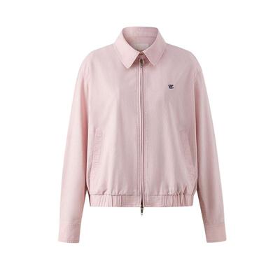 ELAND短外套双拉链棉麻混纺