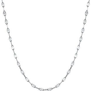 周六福铂金项链素链女嘴唇链pt950锁骨链通勤白金细链官方旗舰店