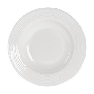 纯白色陶瓷草帽盘家用菜盘2025新款高级感餐盘深盘意面盘子西餐盘