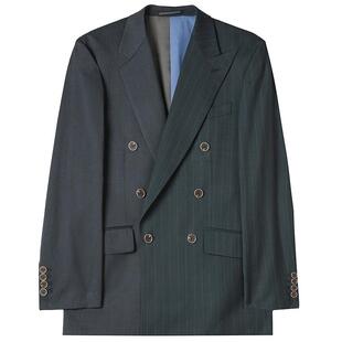 JDV男装春秋季商场同款蓝绿色撞色拼接职场通勤西装西服外套SMJ30