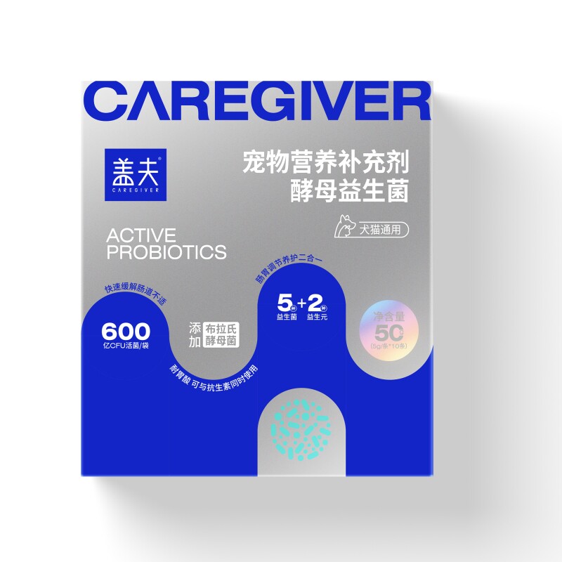 盖夫酵母益生菌犬猫通用布拉氏菌2种益生元猫狗宠物益生菌50g