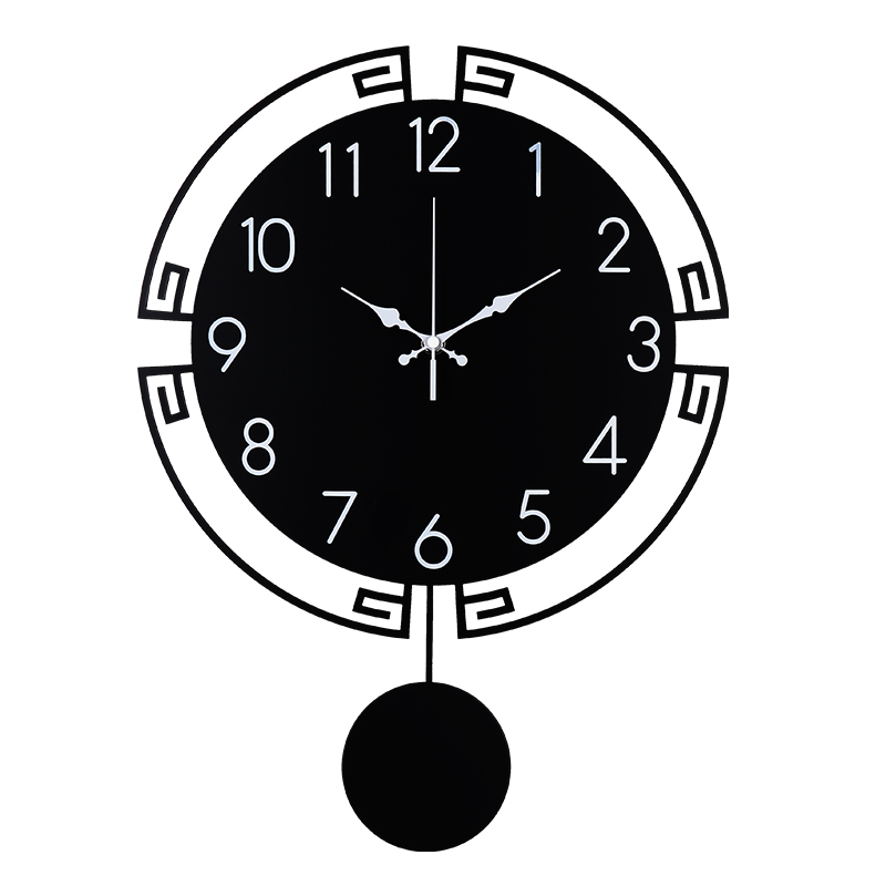 挂钟客厅家用2025新款大气餐厅免打孔静音创意时尚挂墙钟表新中式