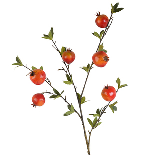 仿真石榴新年装饰摆件柿子苹果高档家居餐桌玄关仿真水果拍摄插花