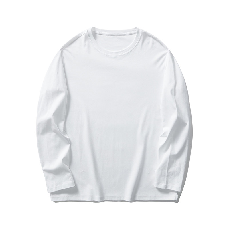 墨麦客2025新款春秋季液氮长袖t恤男士纯棉圆领打底衫体恤上衣潮