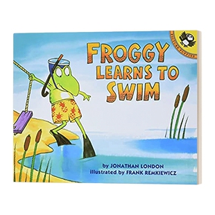 英文原版 Froggy Learns To Swim 小青蛙弗洛格学游泳 大开绘本 吴敏兰书单推荐 儿童家庭教养教育 英文版 进口英语原版书籍