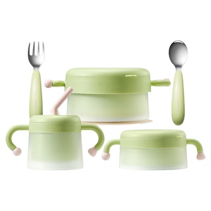 babycare宝宝辅食碗婴儿专用米粉注水保恒温不锈钢儿童餐具礼盒