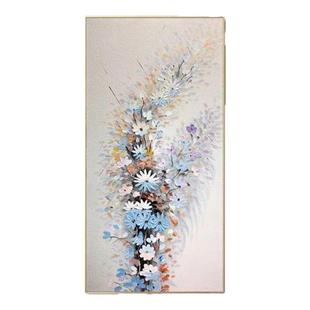 纯新款上市手绘油画一路生花轻奢花卉玄关装饰画新中式客厅装饰画