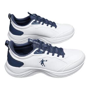 乔丹运动鞋男款减震跑步鞋2026新款官方正品男鞋冬季防水皮面跑鞋