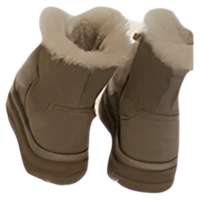 王小毒圆头平底厚底雪地靴