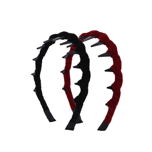 复古丝绒高颅顶波浪发箍女2025新款高级感洋气时尚不压发头箍发饰