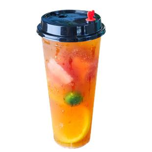 90口径一次性塑料杯奶茶杯加厚高透PP磨砂注塑饮料果汁杯打包杯