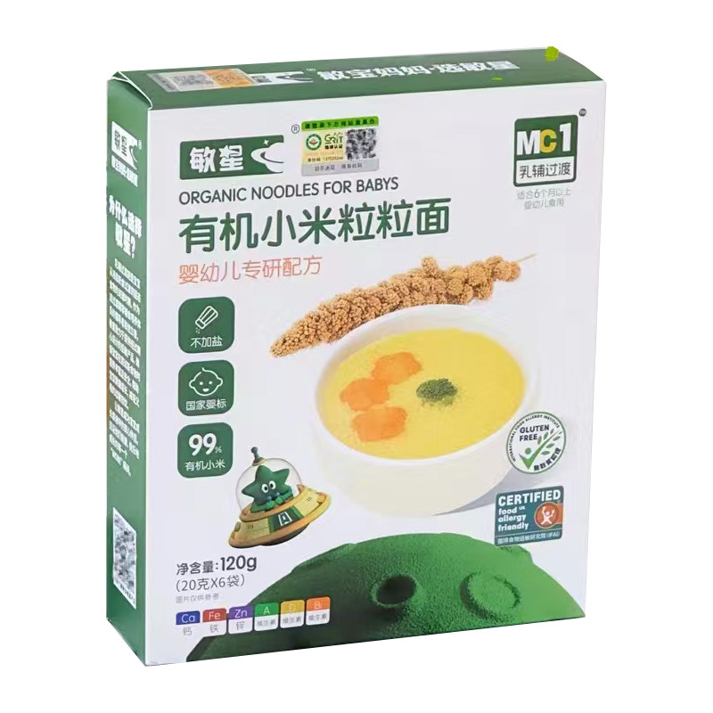 敏星有机无小麦麸质无鸡蛋面条