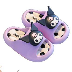 三丽鸥儿童凉拖鞋踩屎感女童夏卡通可爱防滑室内洗澡软底宝宝拖鞋