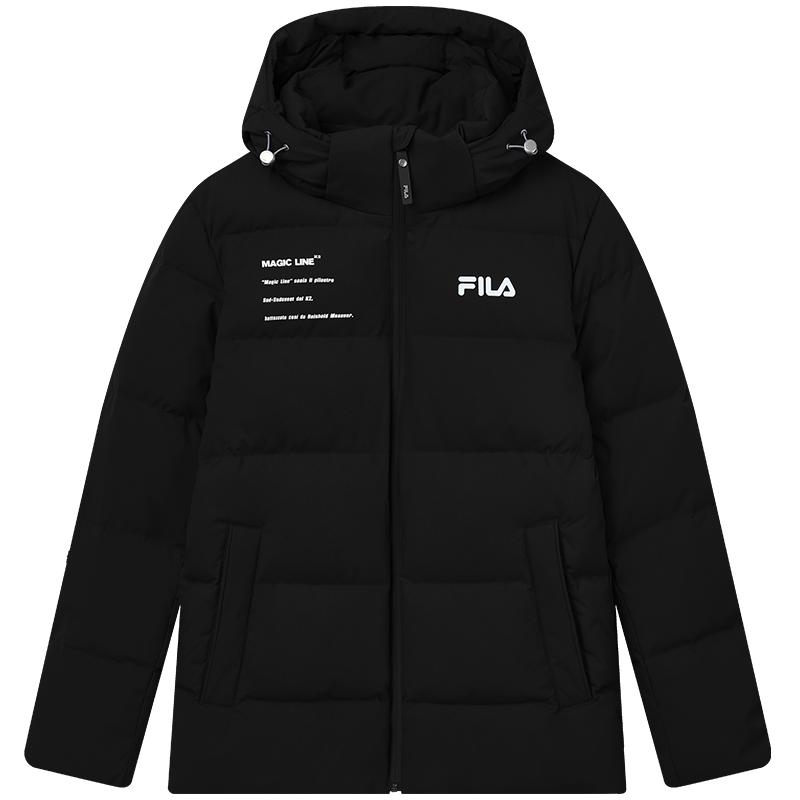 FILA斐乐男士羽绒服年冬季款保暖连帽潮流运动加厚外套上衣