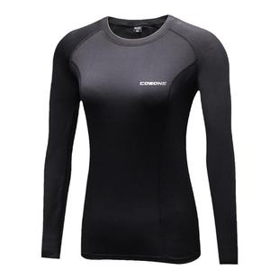 COSONE新款男士女士套装滑雪加绒圆领长袖紧身速干衣压缩衣