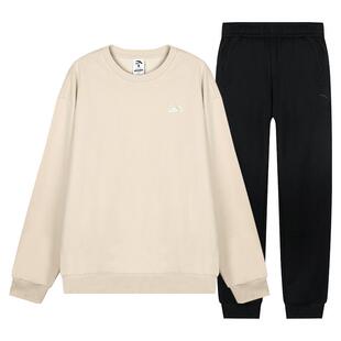 安踏运动套装男冬季新款青少年宽松运动服圆领休闲卫衣卫裤男秋装
