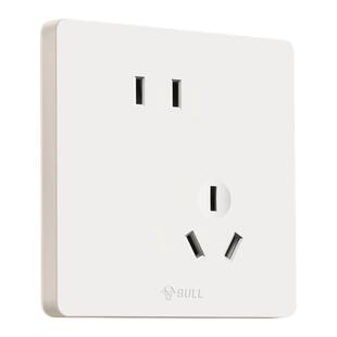公牛开关插座家用86型全屋G12米绒白暗装大白板16A哑光奶油风