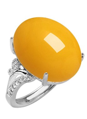 s925纯银戒指空托女镶嵌翡翠戒面