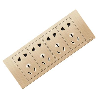 国际电工118型通用开关插座面板十五孔9六九孔十二12家用金色模块