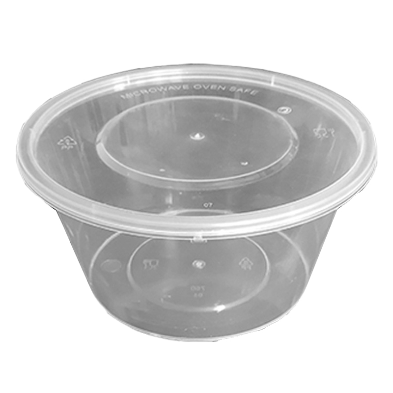 圆形打包盒食品级一次性饭碗耐高温带盖快餐具外卖商用批发长方形