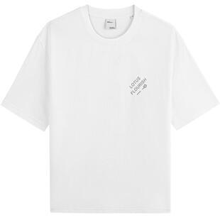 GXG男装    后背花卉绣花时尚圆领短袖T恤男生上衣 24年夏季新品