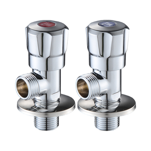 过江龙热水器角阀红蓝三角阀全铜冷热水马桶龙头4分止水阀家用