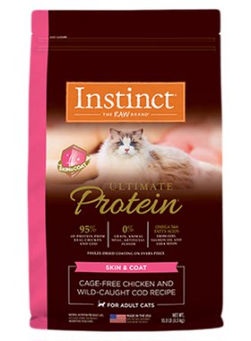 Instinct天然百利金质高蛋白美毛猫粮进口全猫粮尝鲜装3.3磅/4磅