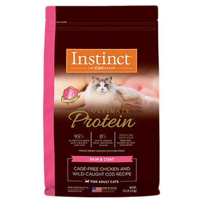 [618抢先购]Instinct天然百利猫粮高蛋白美毛护肤全猫粮尝鲜装4磅
