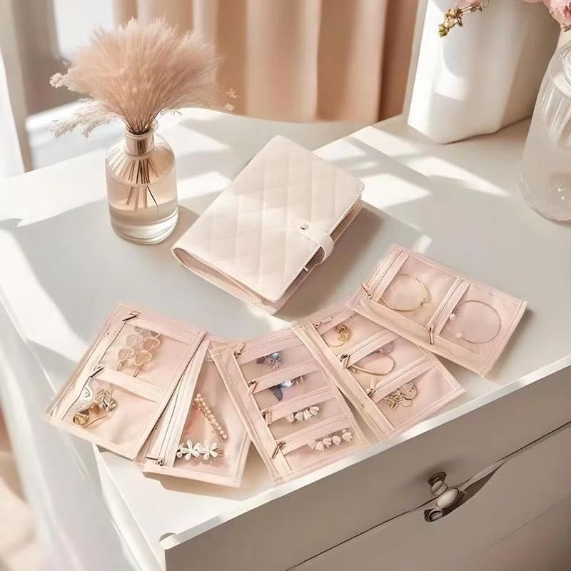 可拆卸便携旅行首饰收纳册包本防氧化黄金手饰收纳书礼物收纳本