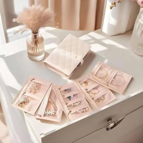 可拆卸便携旅行首饰收纳册包本防氧化黄金手饰收纳书礼物收纳本