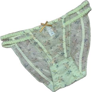 黛冰芯法式性感纯欲风蕾丝内裤女士2024新款网纱纯棉三角裤少女生