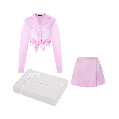 SILKYMIRACLE真丝睡衣女蝴蝶结