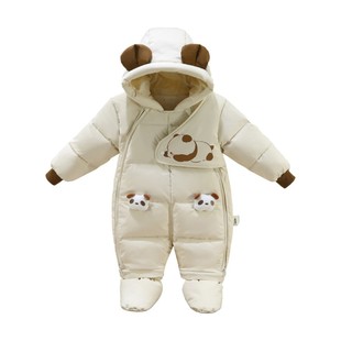 冬季婴幼儿男女宝宝羽绒连体服宝宝加厚外出羽绒服包脚抱被新生儿