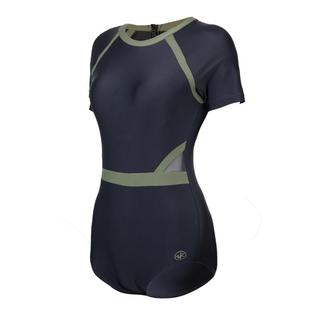 洲克女士泳衣竞速短袖女款运动泳装zoke训练显瘦女孩温泉游泳衣